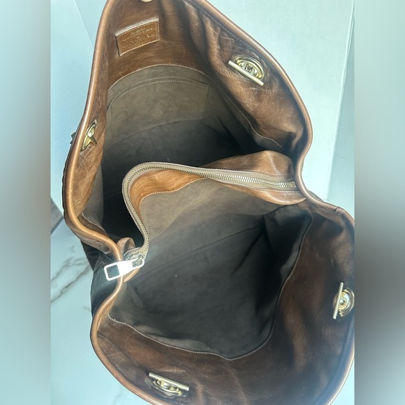 Louis Vuitton Brown Embossed Tote - Picture 12 of 15